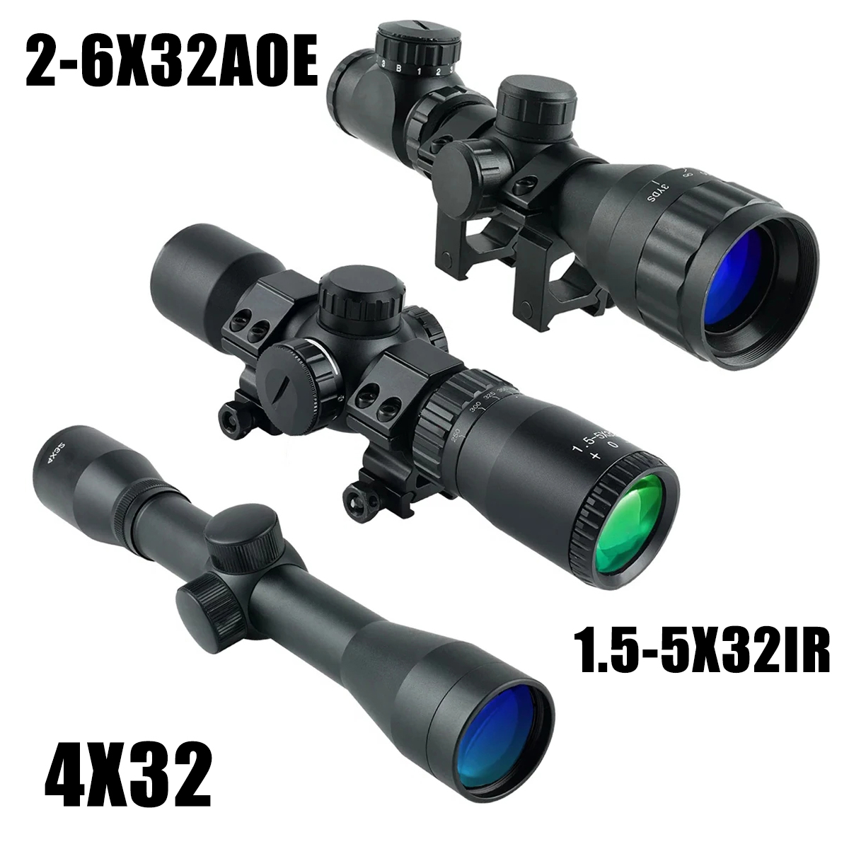 Crossbow Scope Sight - 2-6x32oe besta curto escopos 4x32 1.5-5x32ir