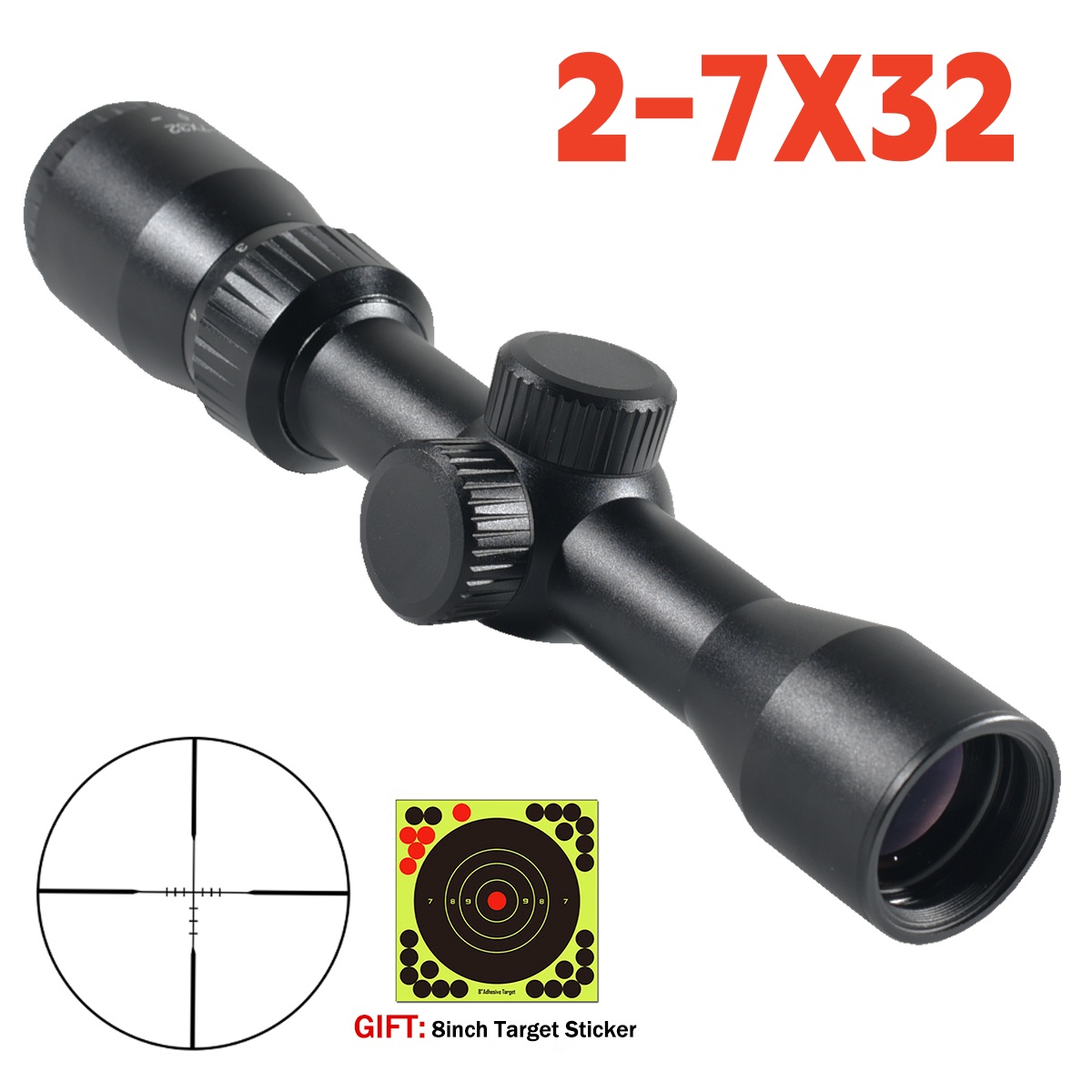 Crossbow Scope Sight - Mira Tática de Caça 2-7x32 (SFP)