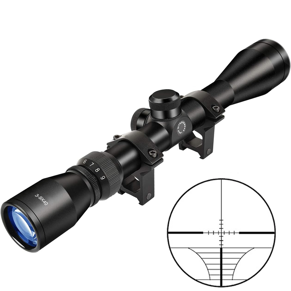 Crossbow Scope Sight - Luneta de Caça 3-9X40 com Telêmetro
