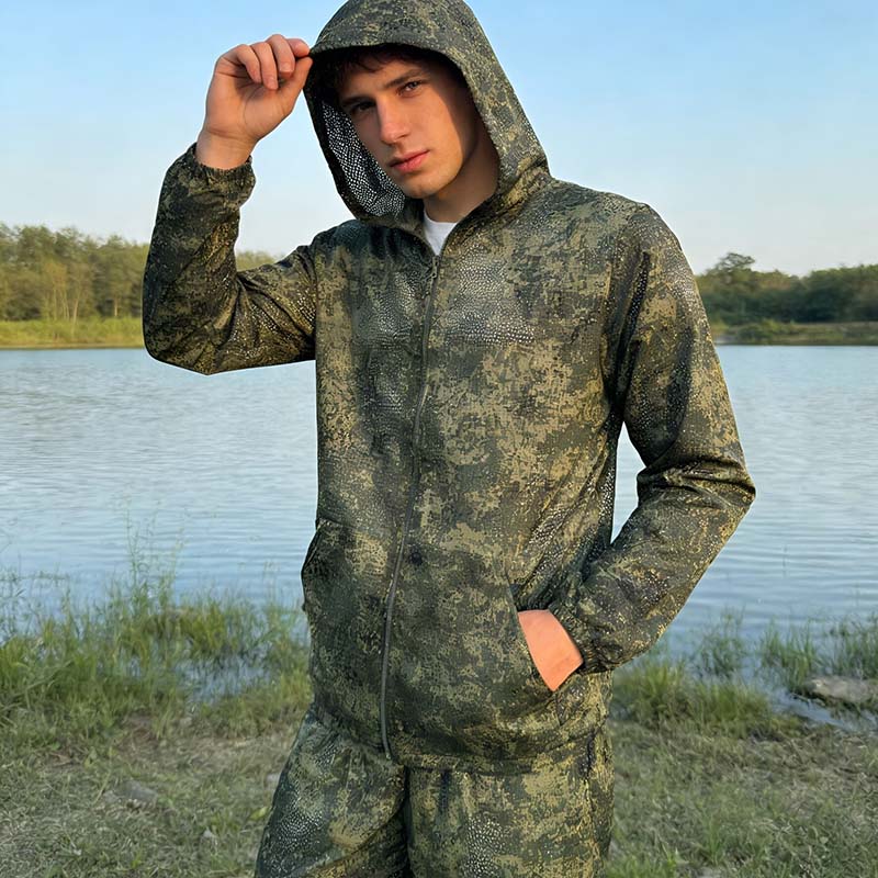 Outdoor Hunting Hoodie - Conjuntos Táticos de Camuflagem com Capuz,