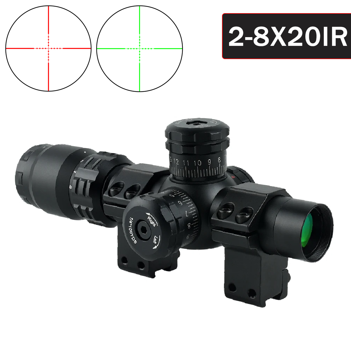 Crossbow Scope Sight - 2-8x20ir caça rifle escopos ao ar