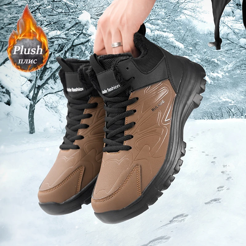 Hunting Outdoor Boots - ELUVA Botas de neve masculinas impermeáveis,