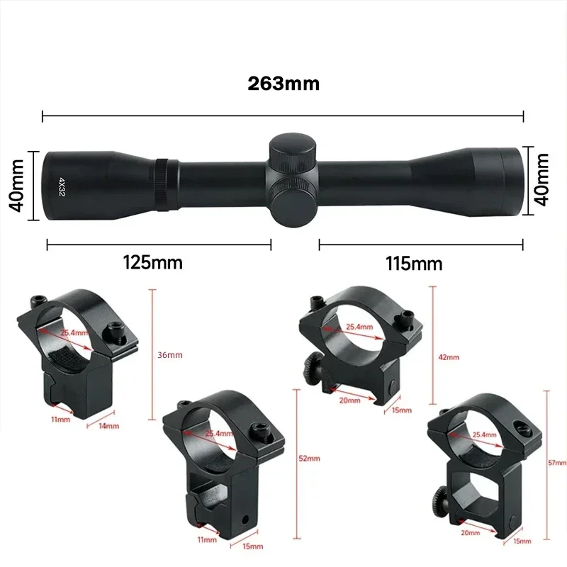 2-6x32oe besta curto escopos 4 - Crossbow Scope Sight avaliação e preço