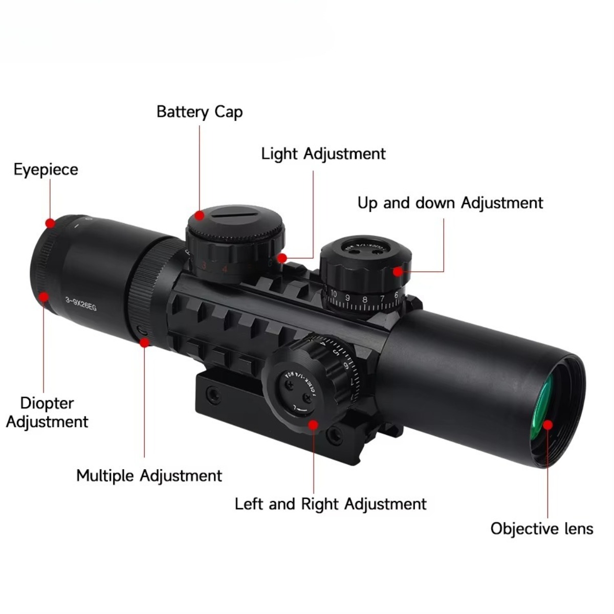 Conjunto de Escopos Táticos 3- - Crossbow Scope Sight avaliação e preço