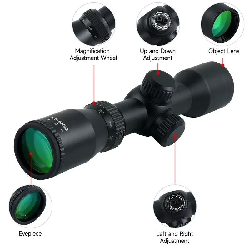 Mira Telescópica 1.5-5X32 para - Crossbow Scope Sight avaliação e preço