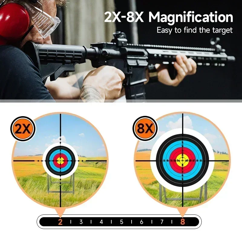 2-8x20ir caça rifle escopos ao - Crossbow Scope Sight avaliação e preço