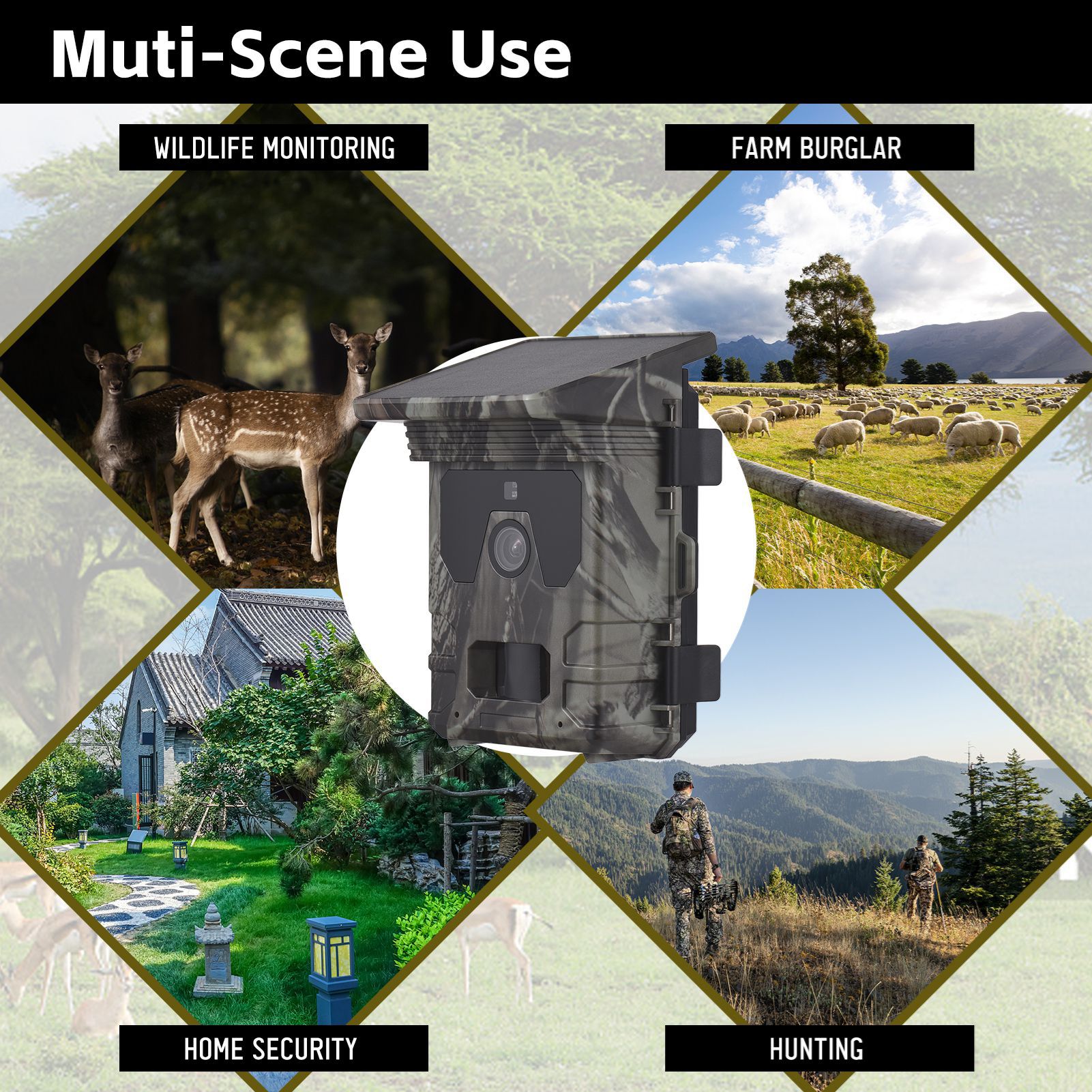 Câmera de Caça Solar com Vídeo - Outdoor Hunting Pictures avaliação e preço